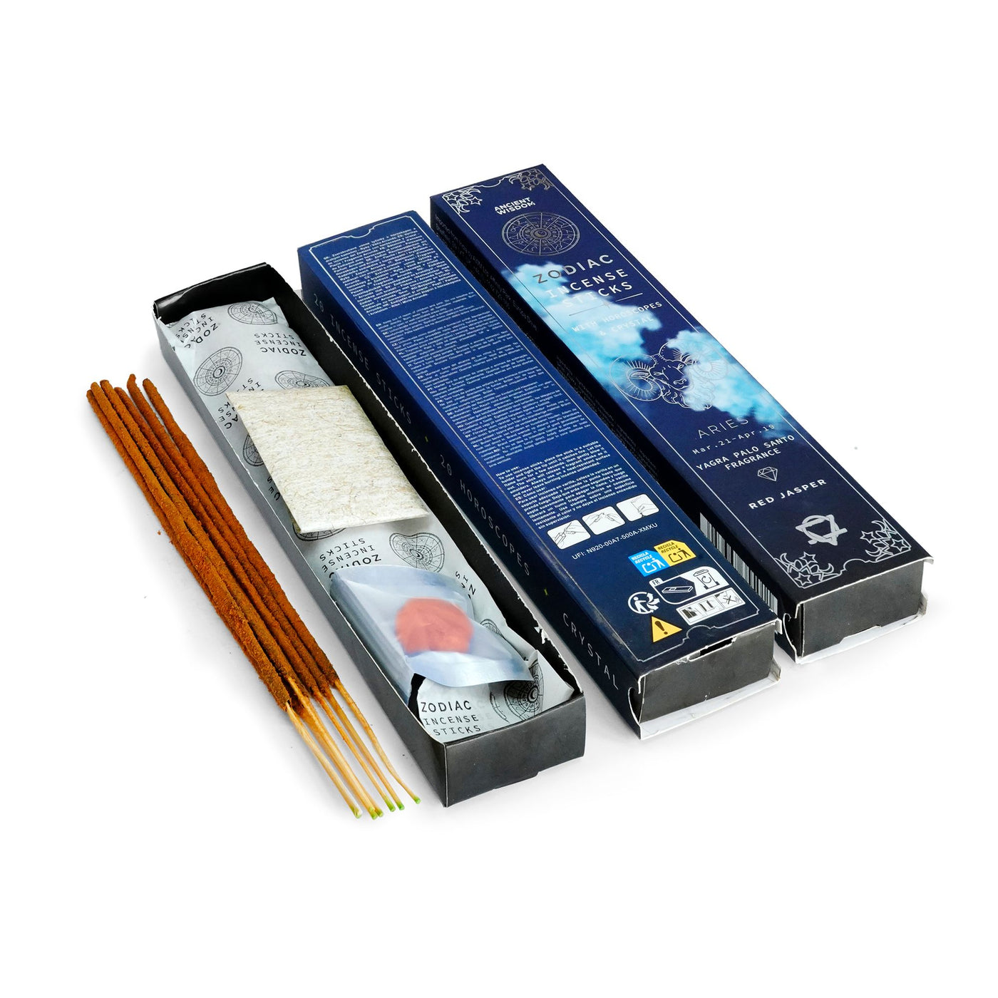 Yagra Palo Santo Zodiac Gemstone Crystal Incesne - Aries - Truly Yours