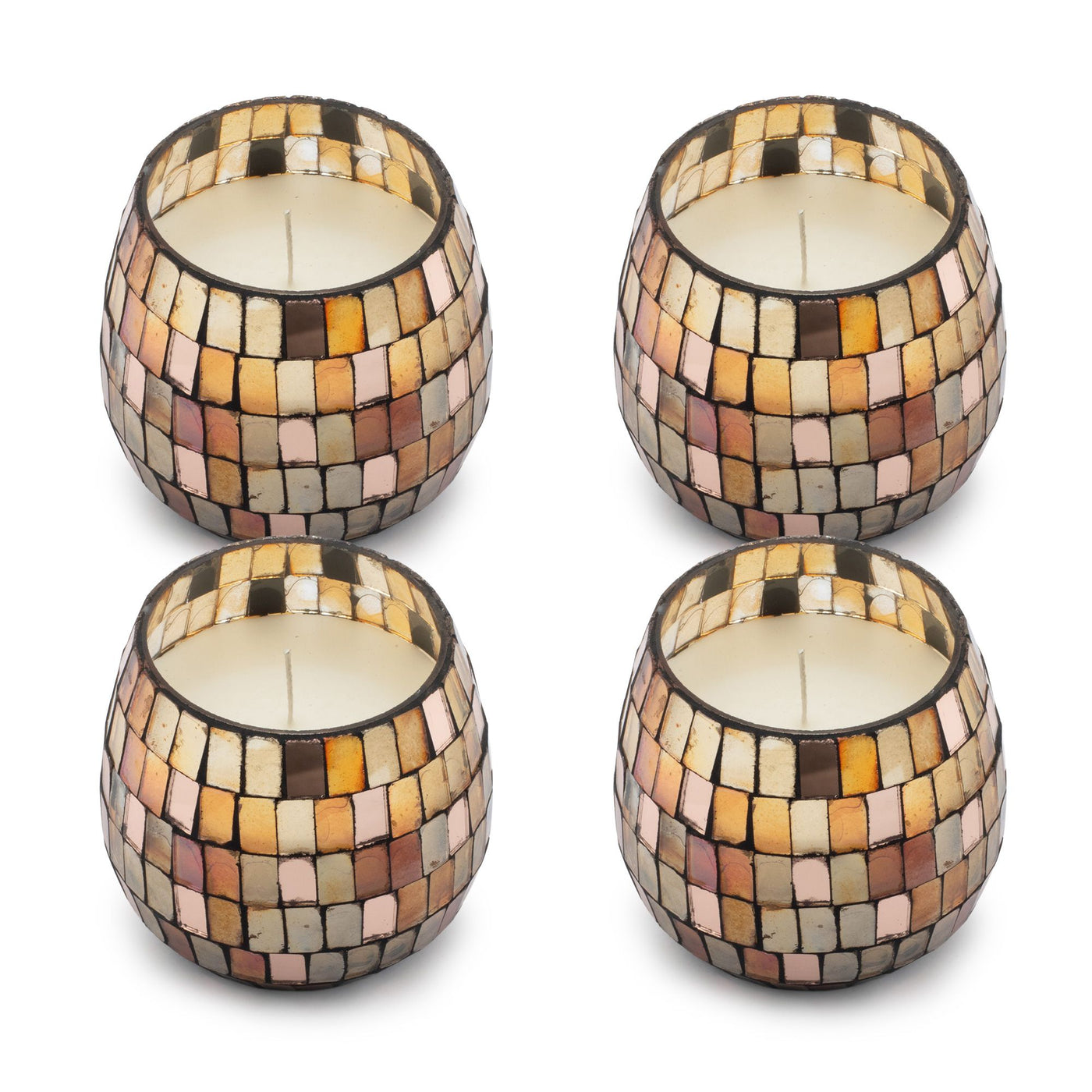 Small Glass Jar Candles - Amber Mosaic - Truly Yours