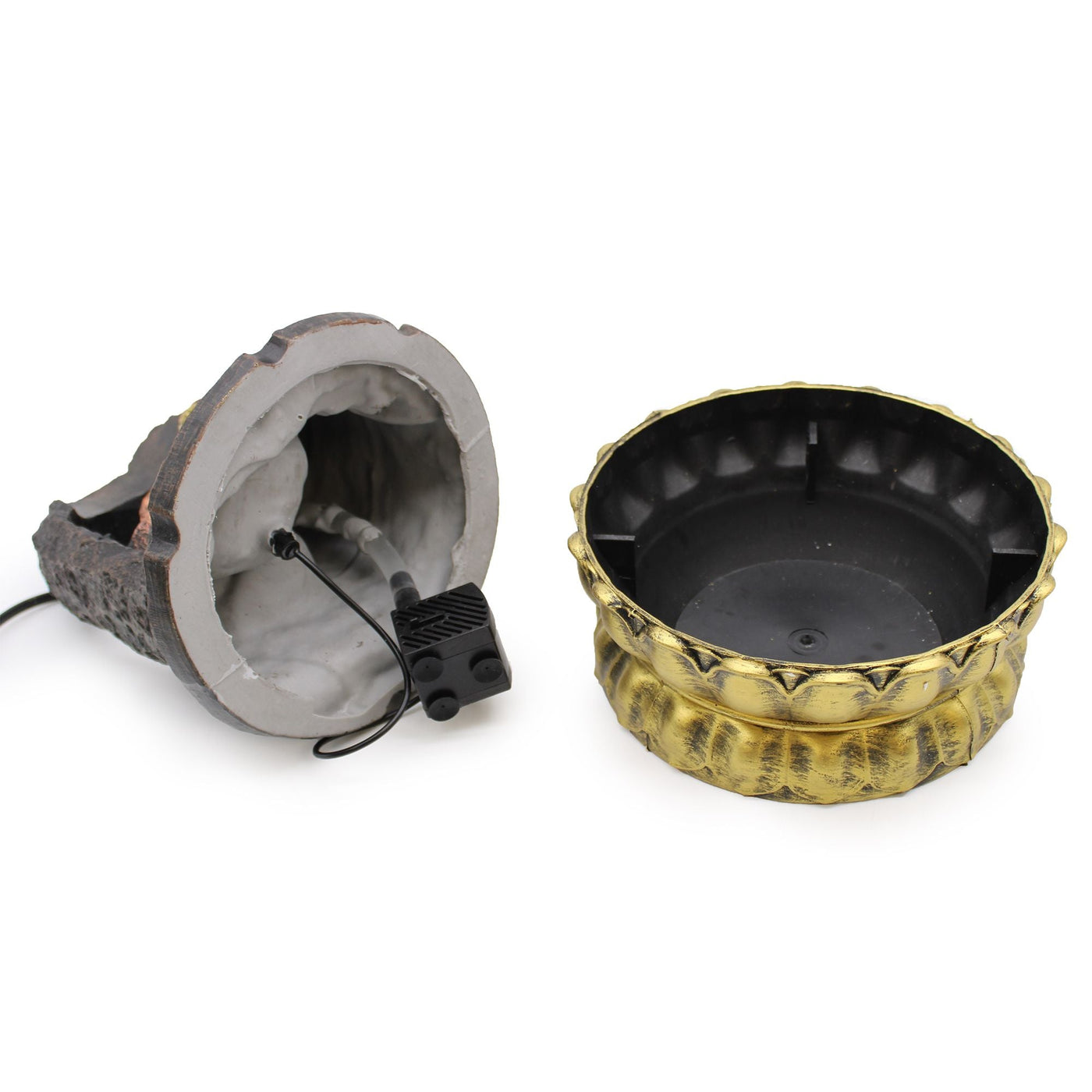 Tabletop Water Feature - 30cm - Golden Meditating Buddha Tabletop Water Features