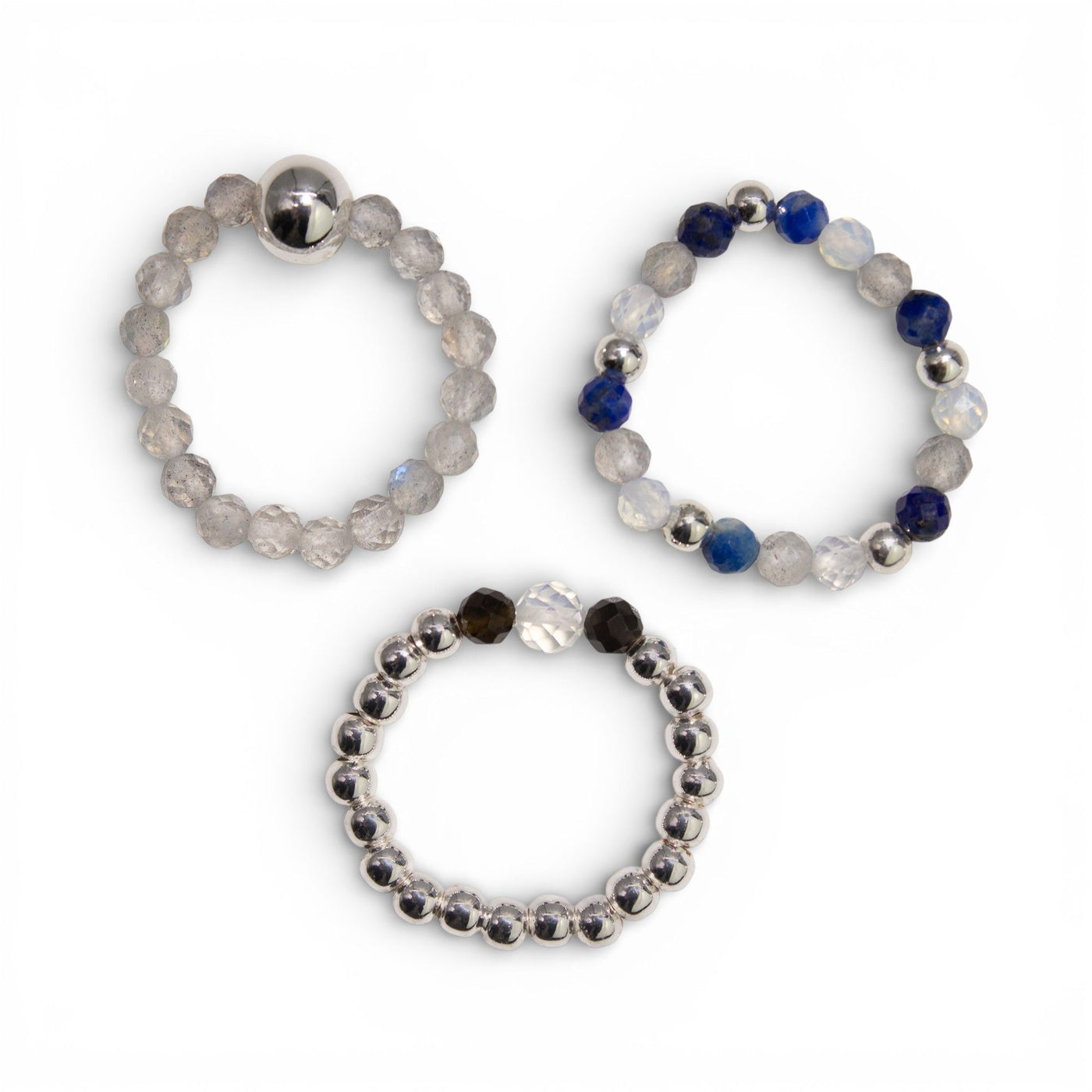 Nymph Spirit Gemstone Ring Set - Northern Lights - Truly Yours