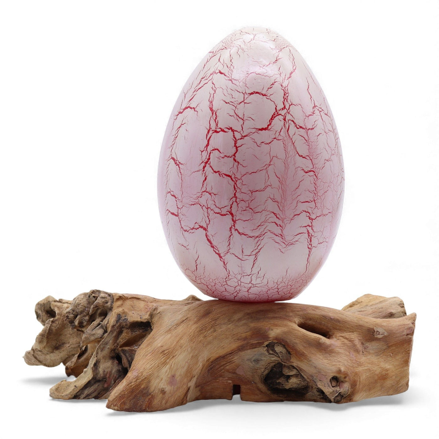 DriftGlow Lamp Crackle Fire Egg Shade - Orange DriftGlow Lamps