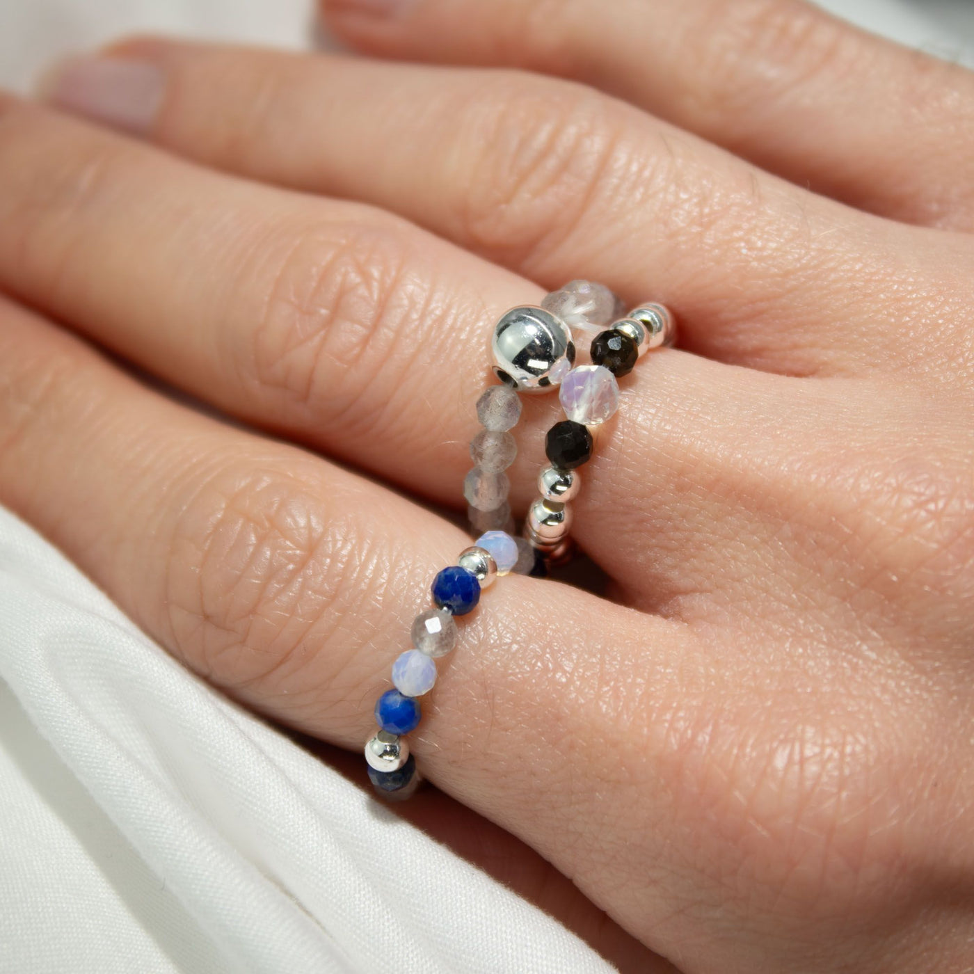 Nymph Spirit Gemstone Ring Set - Northern Lights - Truly Yours