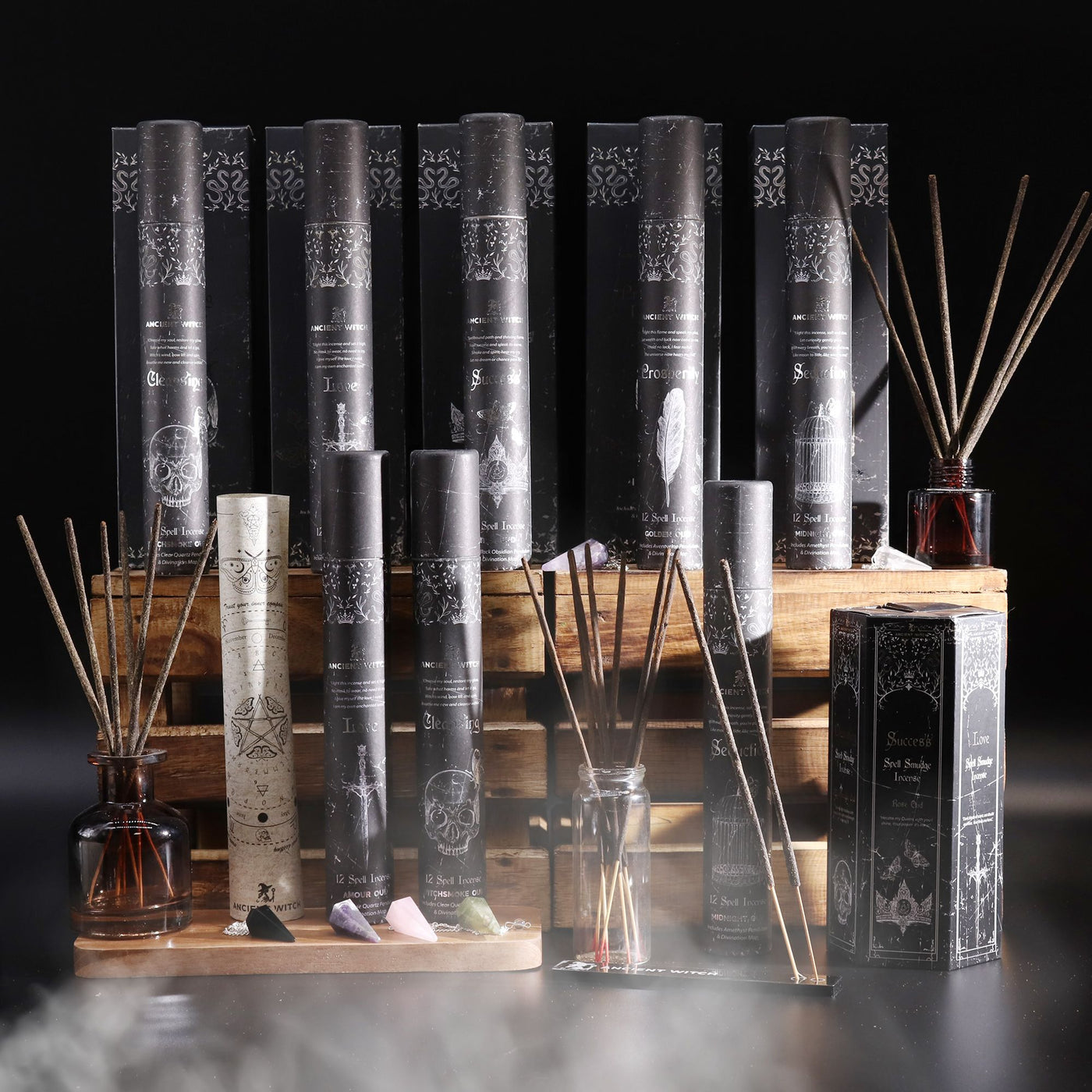 Pyramid Shape Display Incense - Set of 5 Ancient Witch Scents & Spells - Truly Yours