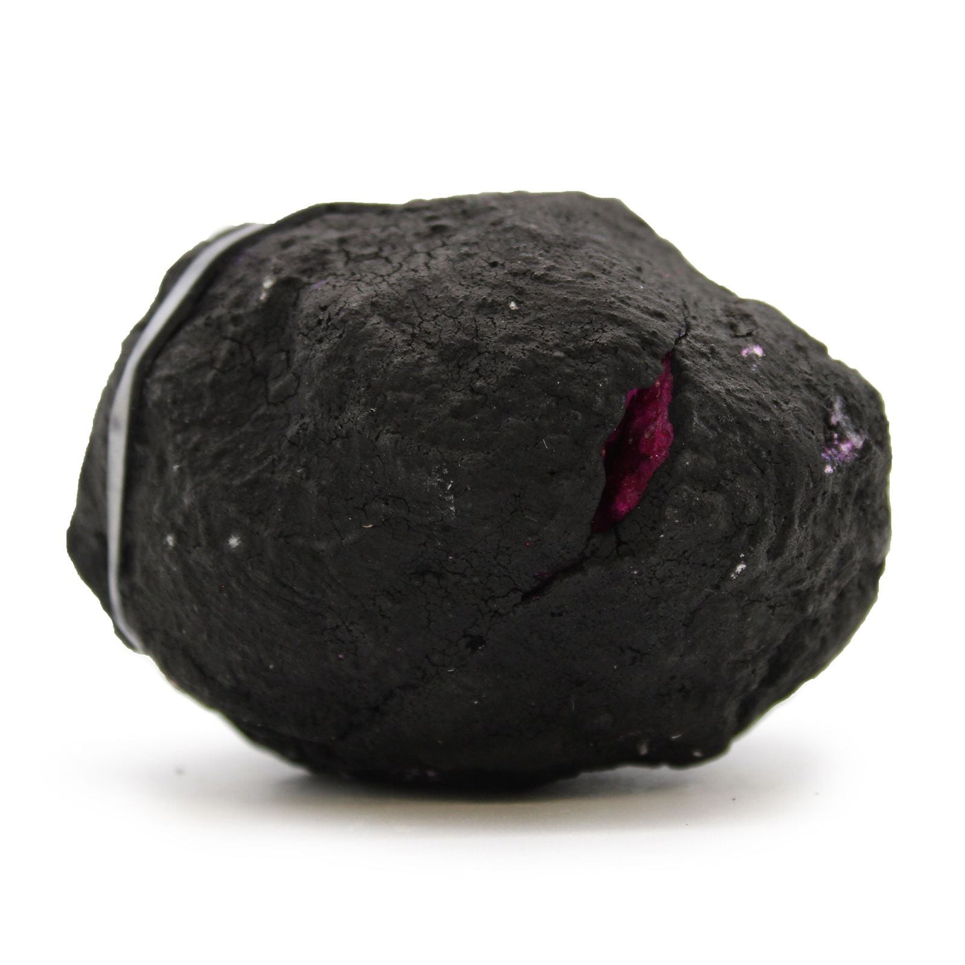Coloured Calsite Geodes - Black Rock - Dark Red / Pink Coloured Calcite Geodes