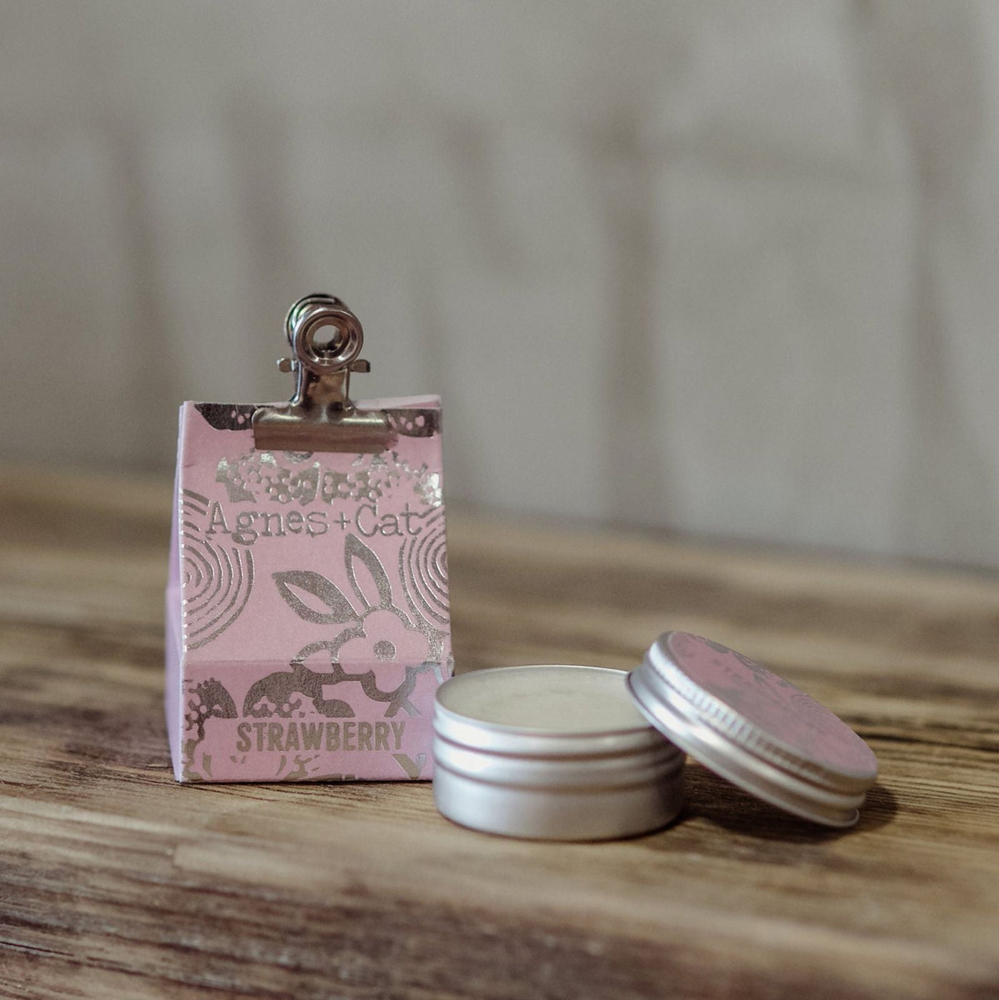 Lip Balm - Strawberry Agnes + Cat Natural Lip Balms 12g