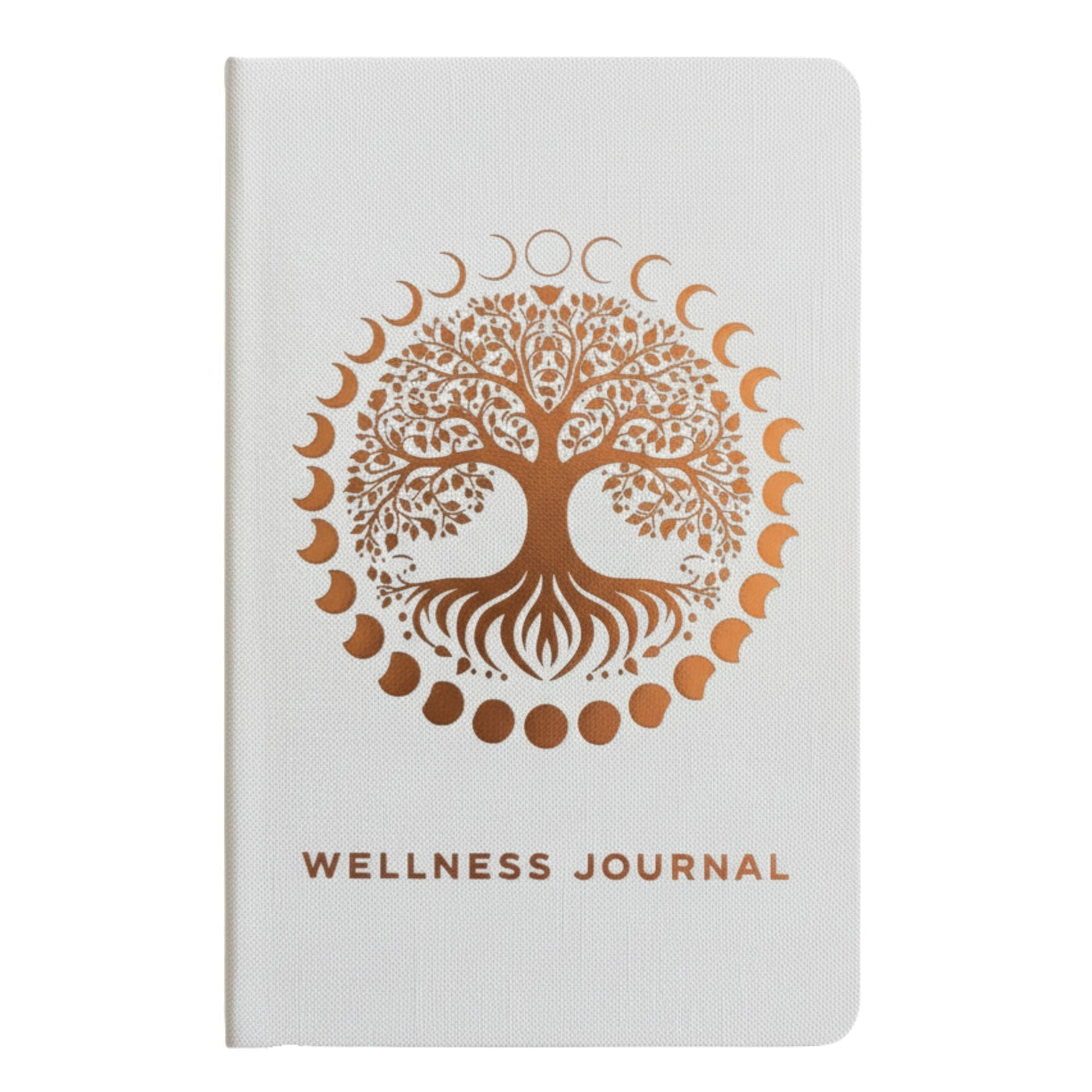 White Wellness Journal - 120 pages - Rose Gold Tree of Life Wellness & Gratitude Notebooks