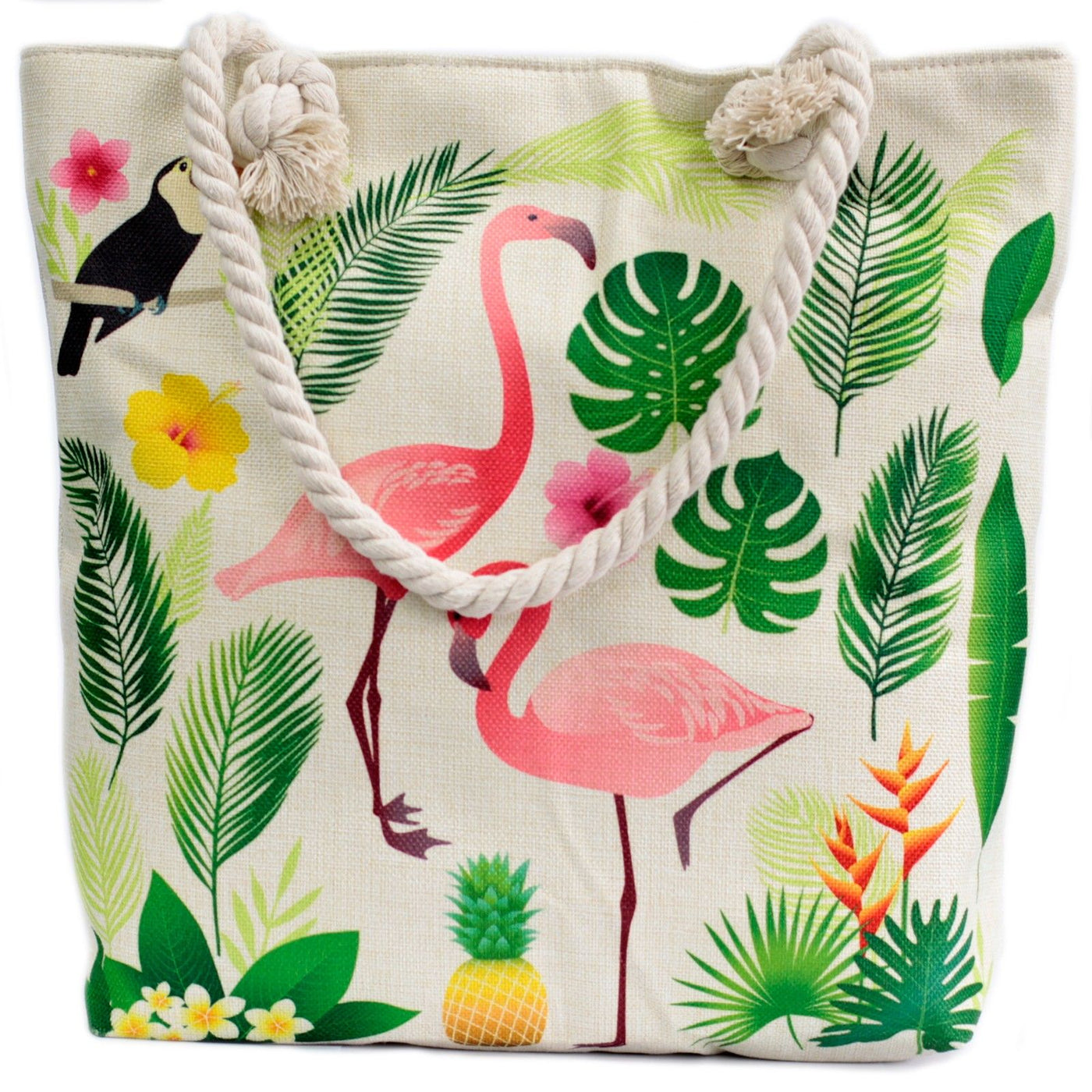 Rope Handle Bag - Flamingo & More - Truly Yours