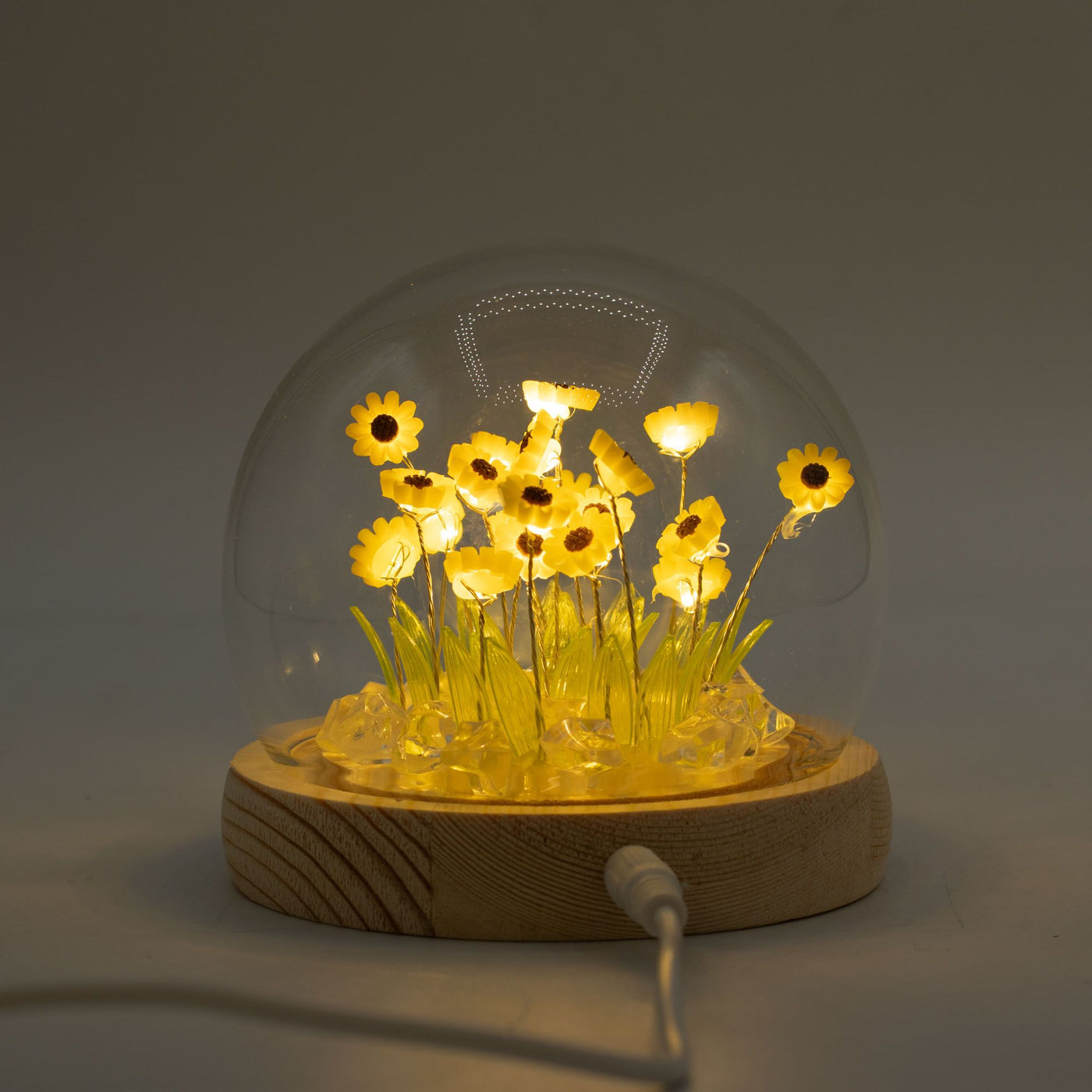 Floral Glow Garden Dome - 20 Sunflower - LED USB Floral Glow Garden Dome