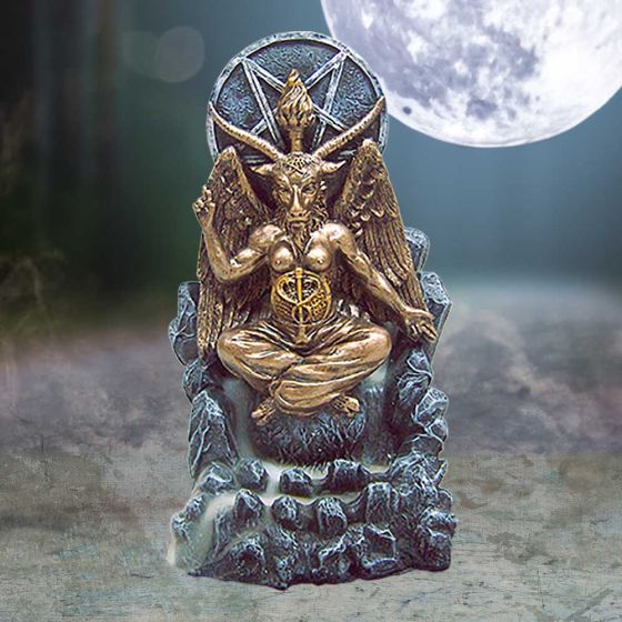Baphomet Antiquity Occult Backflow Incense Burner Gothic Ornament 18cm Incense burner