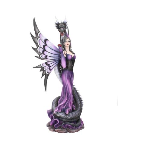 Guardians Embrace Large Dark Fairy Dragon Ornament