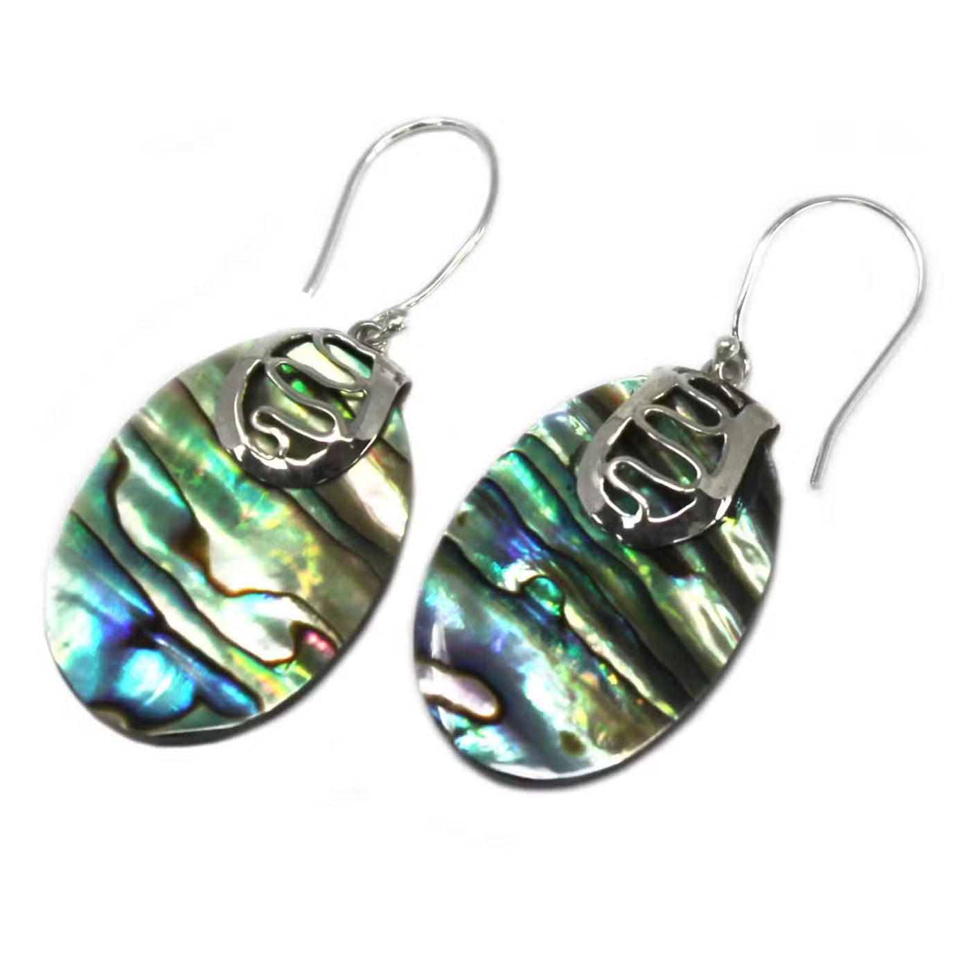 Shell & Silver Earrings - Abalone - Truly Yours