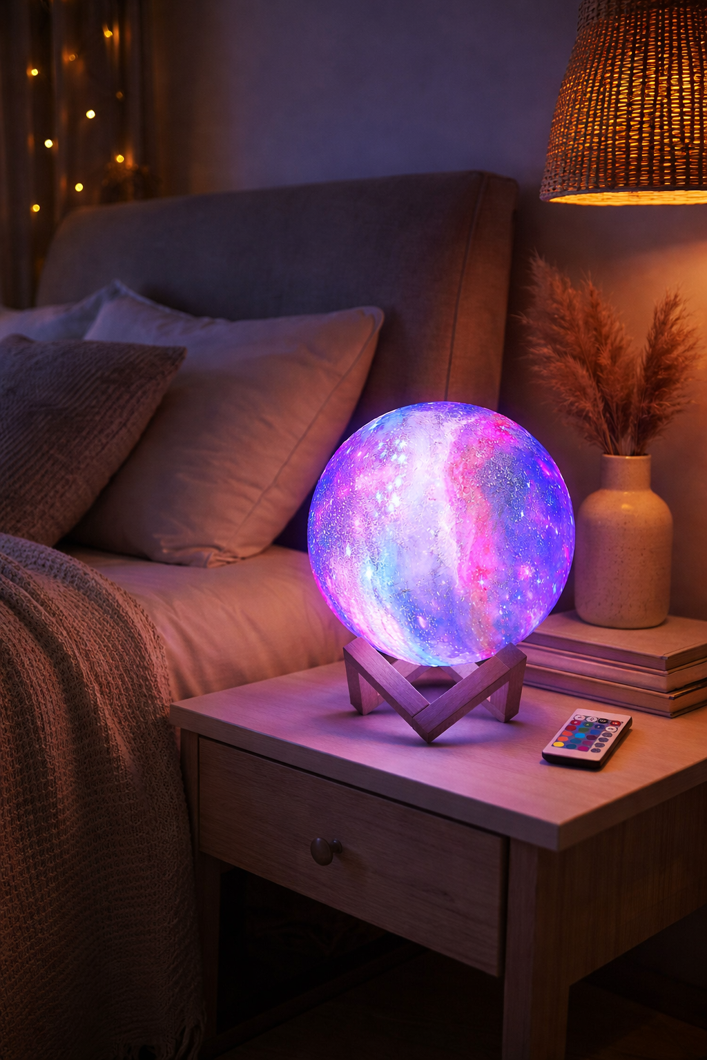 Galaxy LED Moon Lamp – 16 Colour Changing Light with Remote - Truly Yours