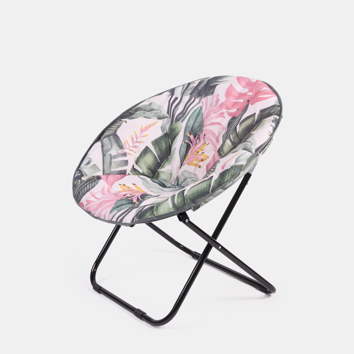 Foldable Tropical Print Moon Camping Chair - Truly Yours