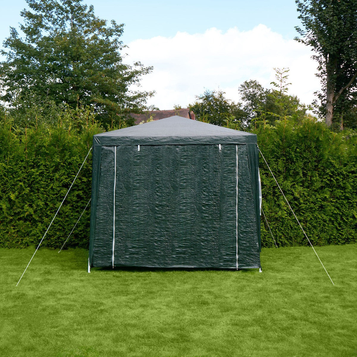 Small Water Resistant Gazebo with Sides - Green Gazebo