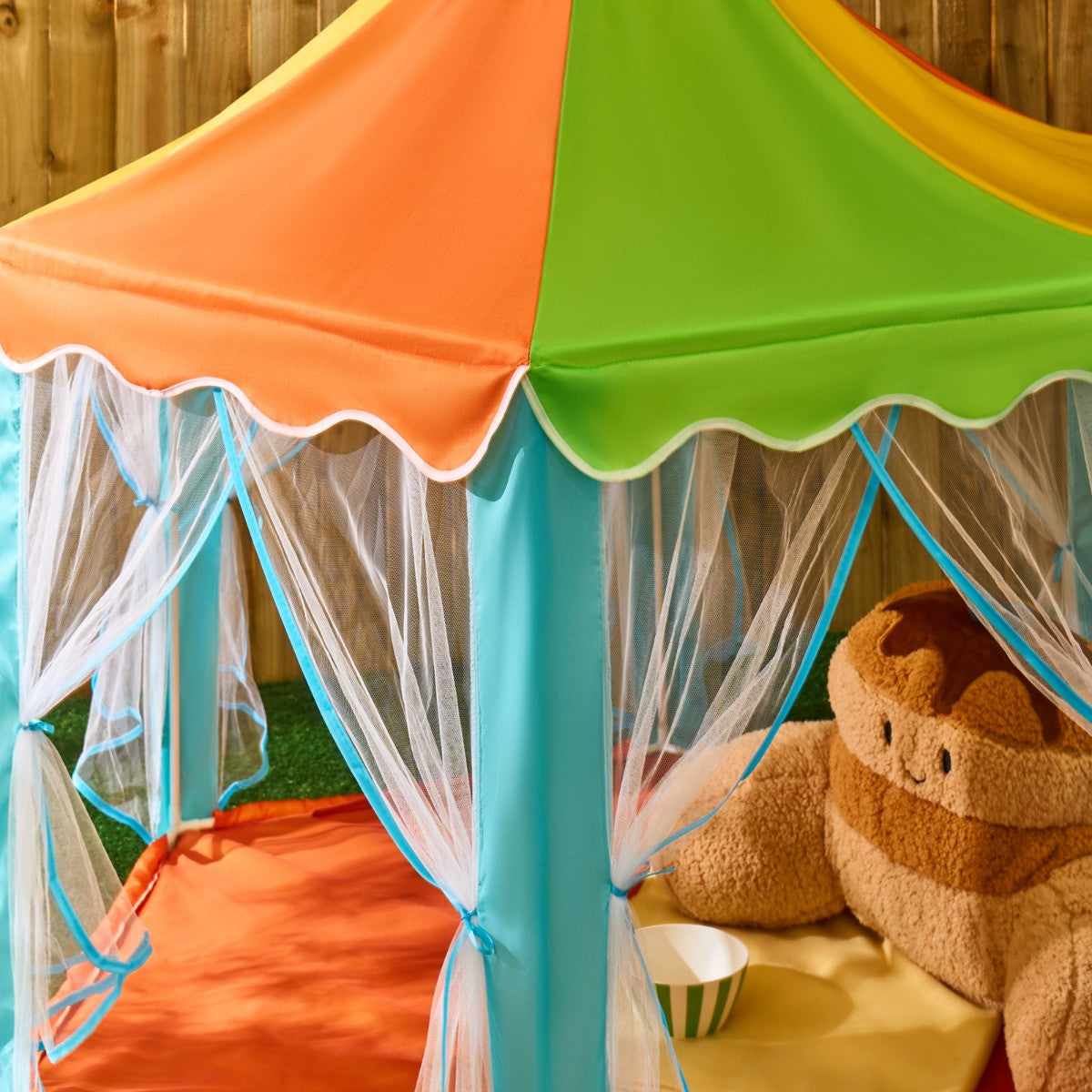 Kids Outdoor Play Tent with Curtains - Hot Pink or Multi - Truly Yours