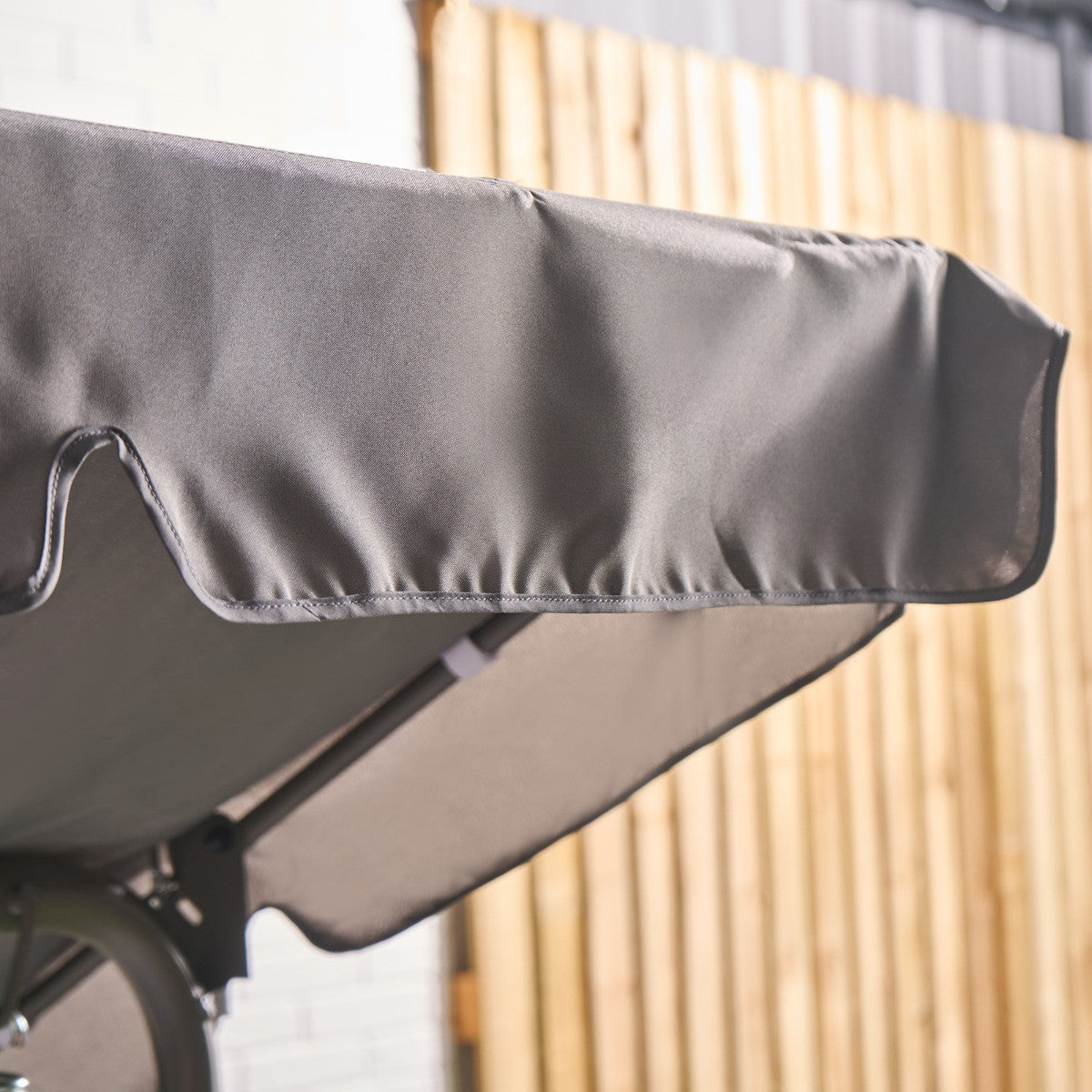 Geometric 3 Seater Swing Bench With Canopy - Grey - Truly Yours