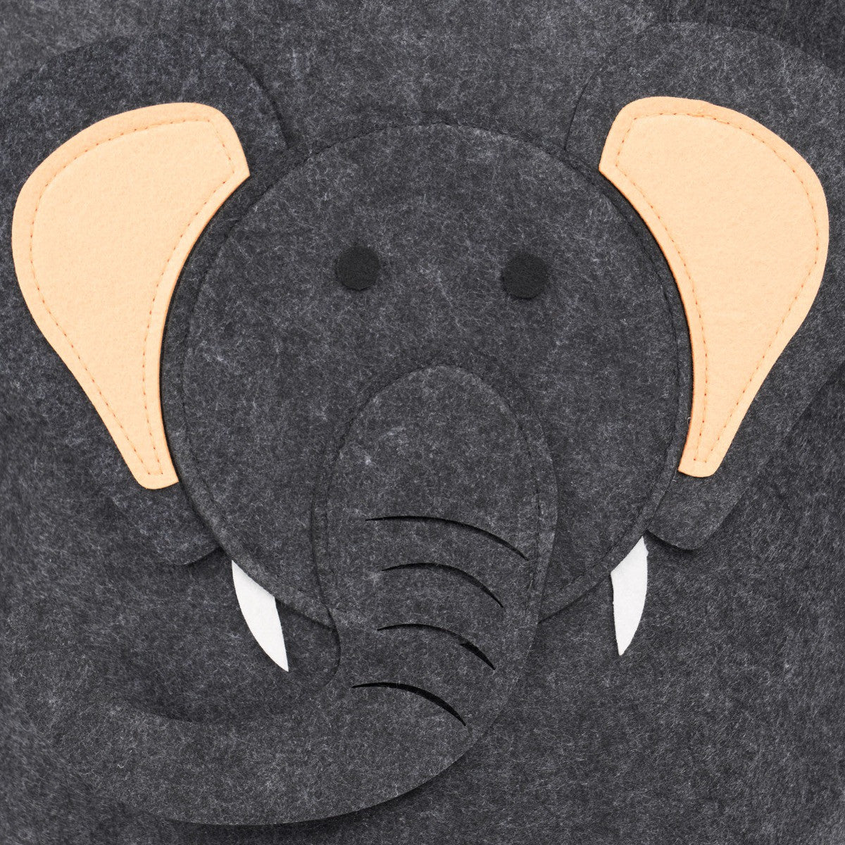 Elephant Felt Storage Basket - Charcoal