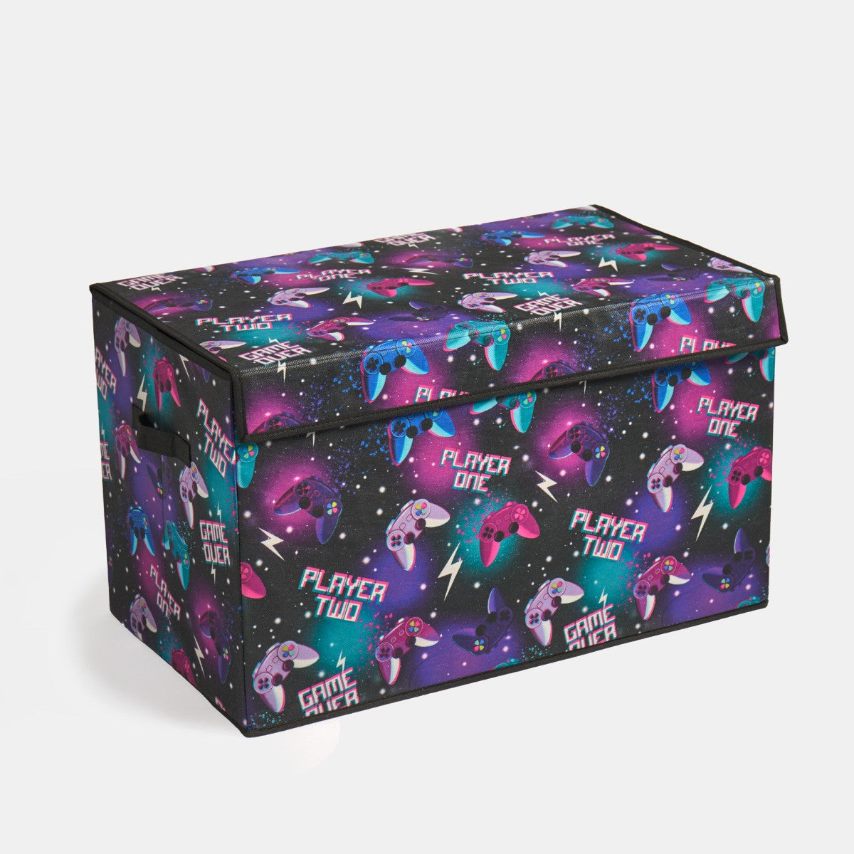 Gaming Large Collapsible Storage Box with Lid - Neon Storage