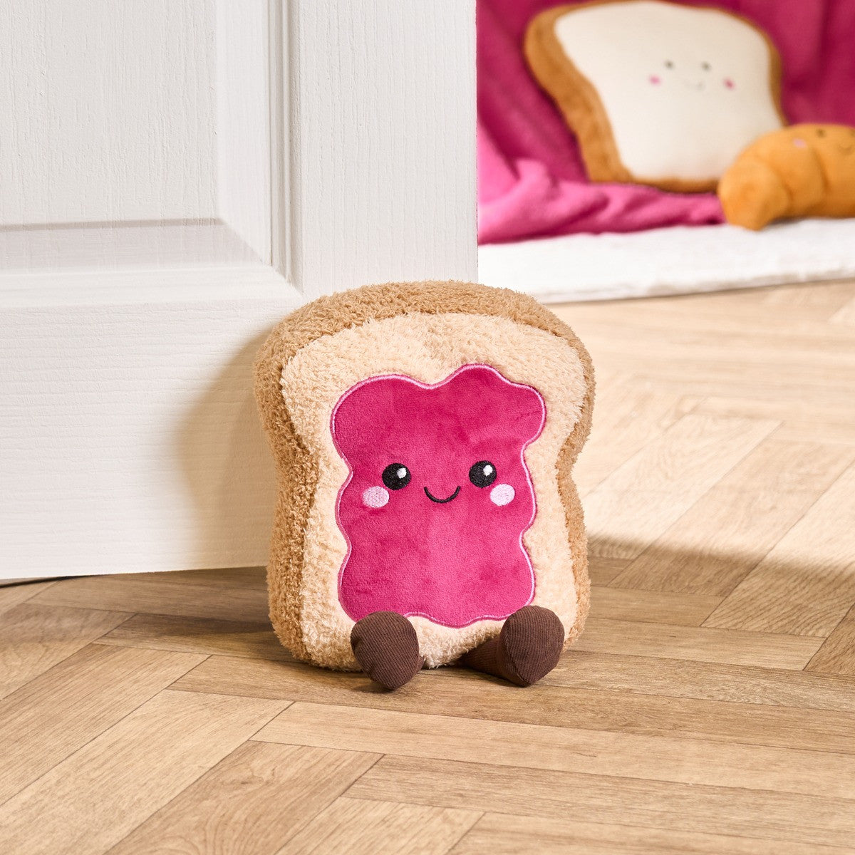 Rosie The Jam Toast Doorstop - Hot Pink/Natural - Truly Yours