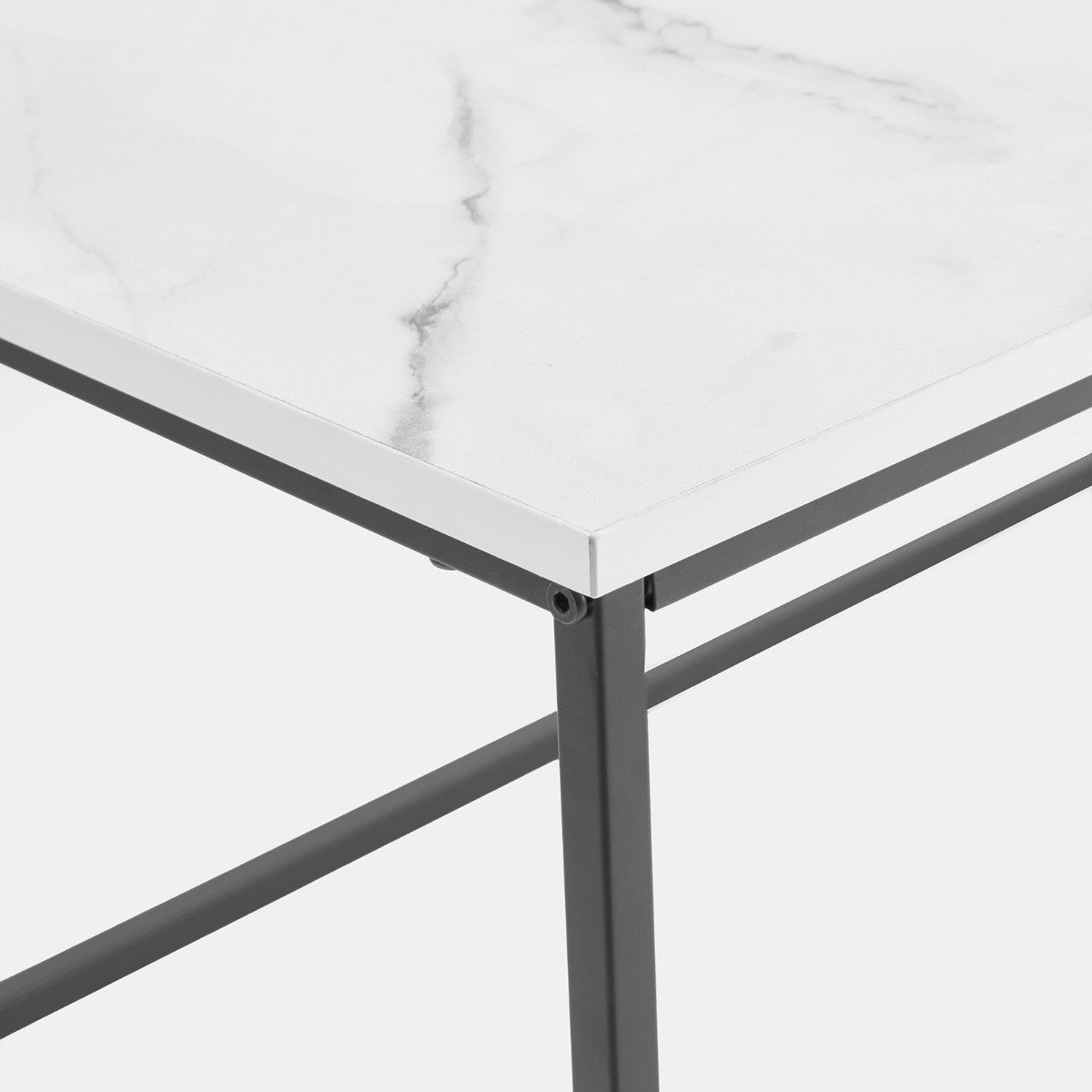 Manhattan Marble Effect Rectangle Coffee Table - Black/White Coffee table