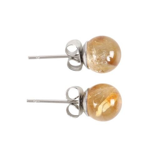 Citrine Semi Precious Crystal Earrings - Truly Yours