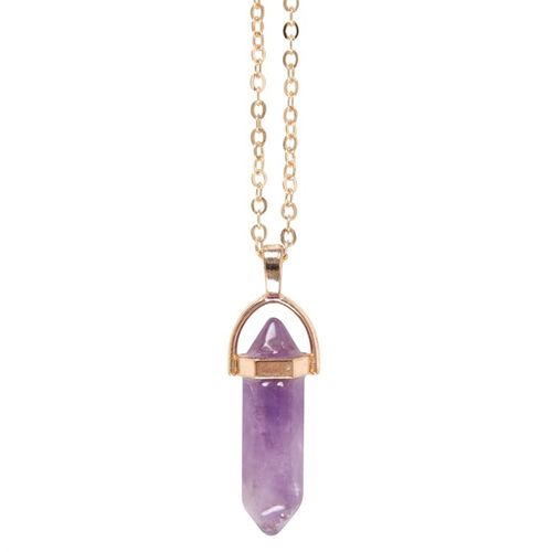 Amethyst Crystal Necklace Card - Truly Yours