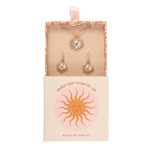 Sun Earring and Necklace Set - Truly Yours