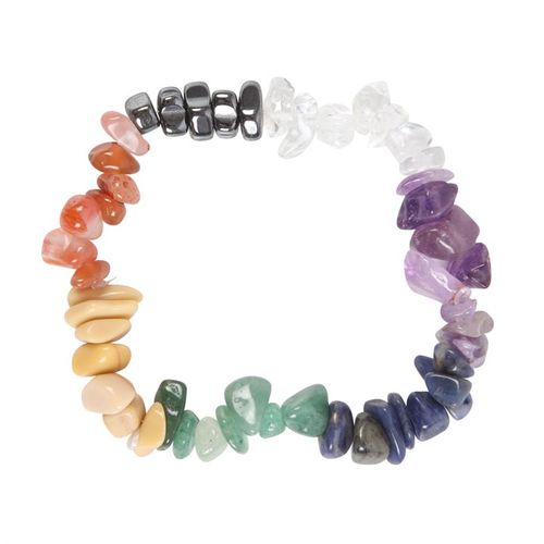 Set of 24 Chakra Crystal Chip Bracelets in Display Box - Truly Yours