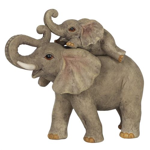 Elephant Adventure Mother and Baby Elephant Ornament Ornament
