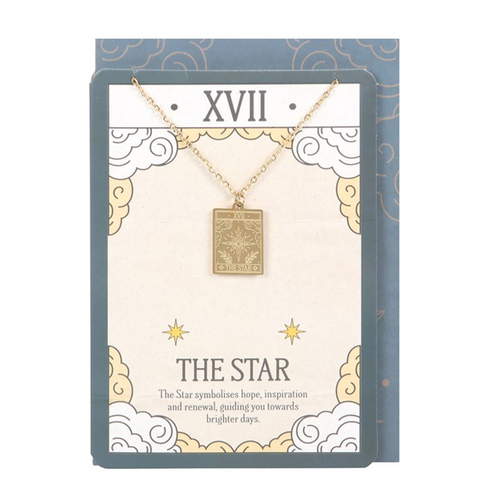 The Star Vintage Tarot Necklace on Greeting Card - Truly Yours