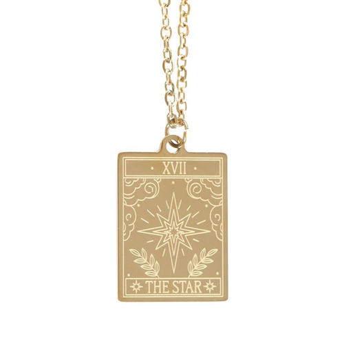 The Star Vintage Tarot Necklace on Greeting Card - Truly Yours