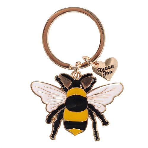 Queen Bee Enamel Keyring - Truly Yours