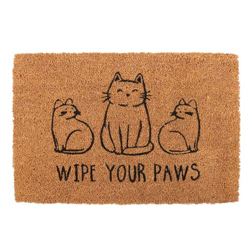 Natural Wipe Your Paws Cat Doormat Doormat