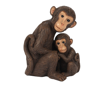 Monkey Mother and Baby Ornament - Truly Yours