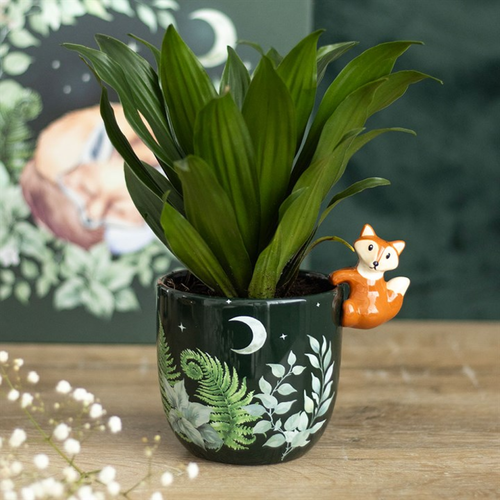 Green Forest Plant Pot with Fox - Truly Yours