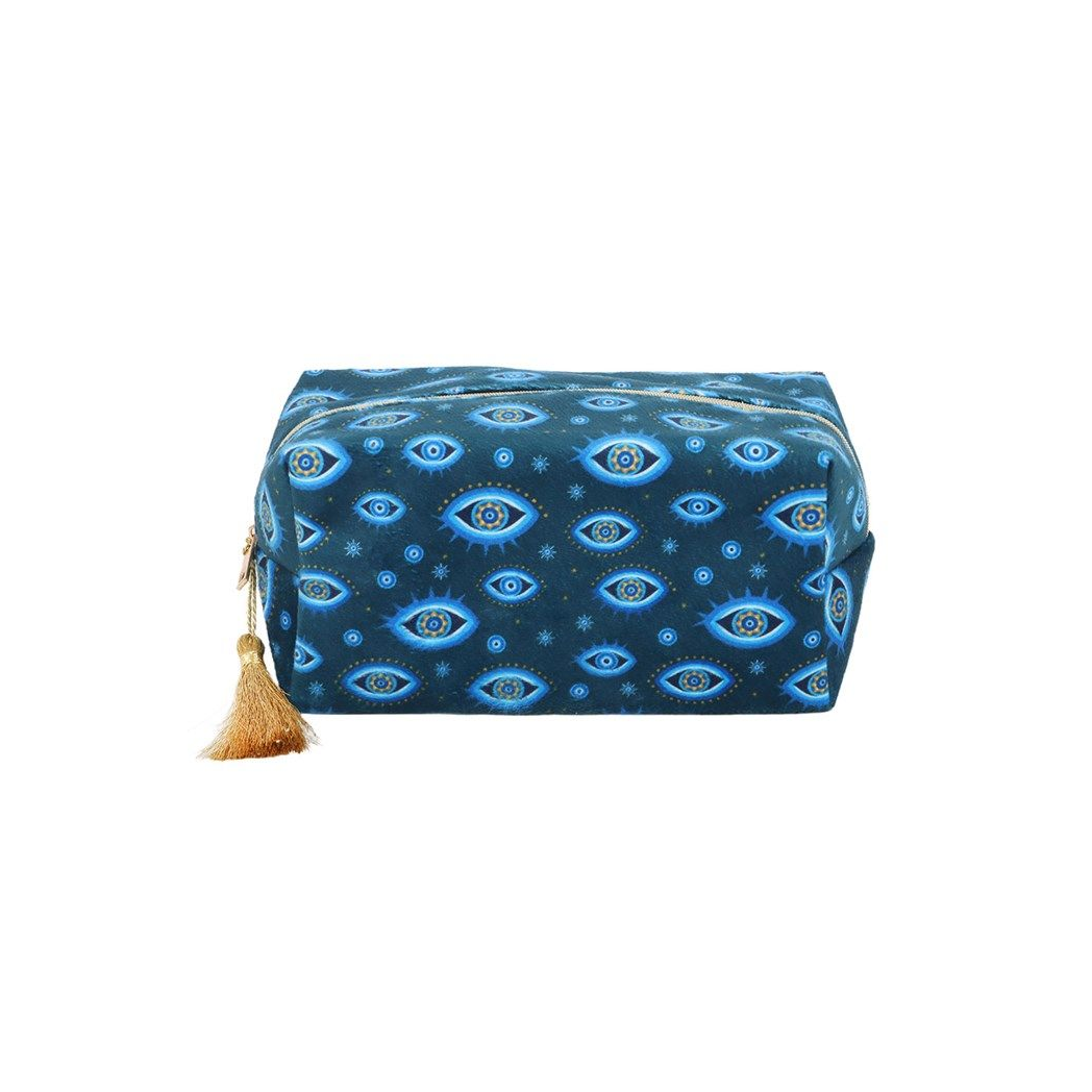 All Seeing Eye Print Velvet Makeup Bag - Truly Yours