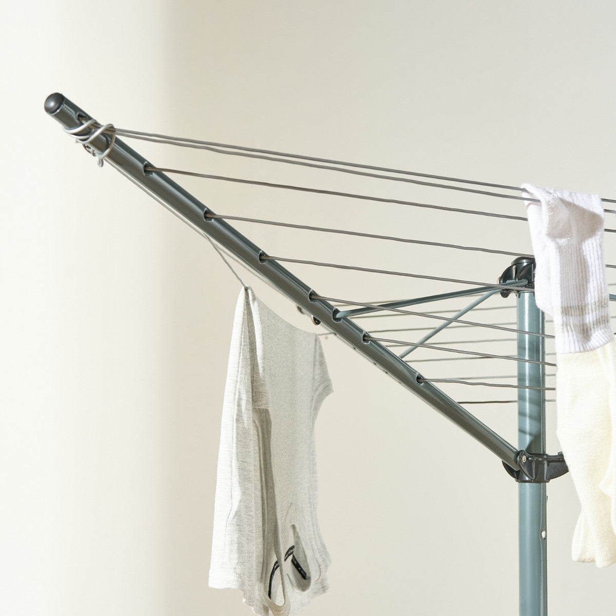 3 Arm Steel Rotary Airer With Tripod - Grey - Truly Yours