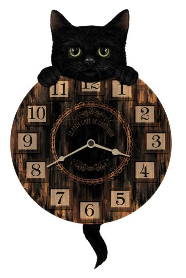 Kitten Tickin' Cat Pendulum Clock