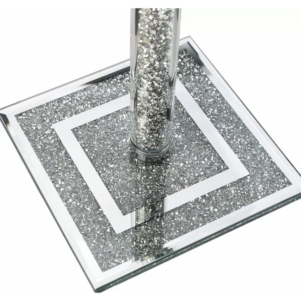 CRUSHED DIAMOND SILVER CRYSTAL FILLED KITCHEN ROLL HOLDER - Truly Yours