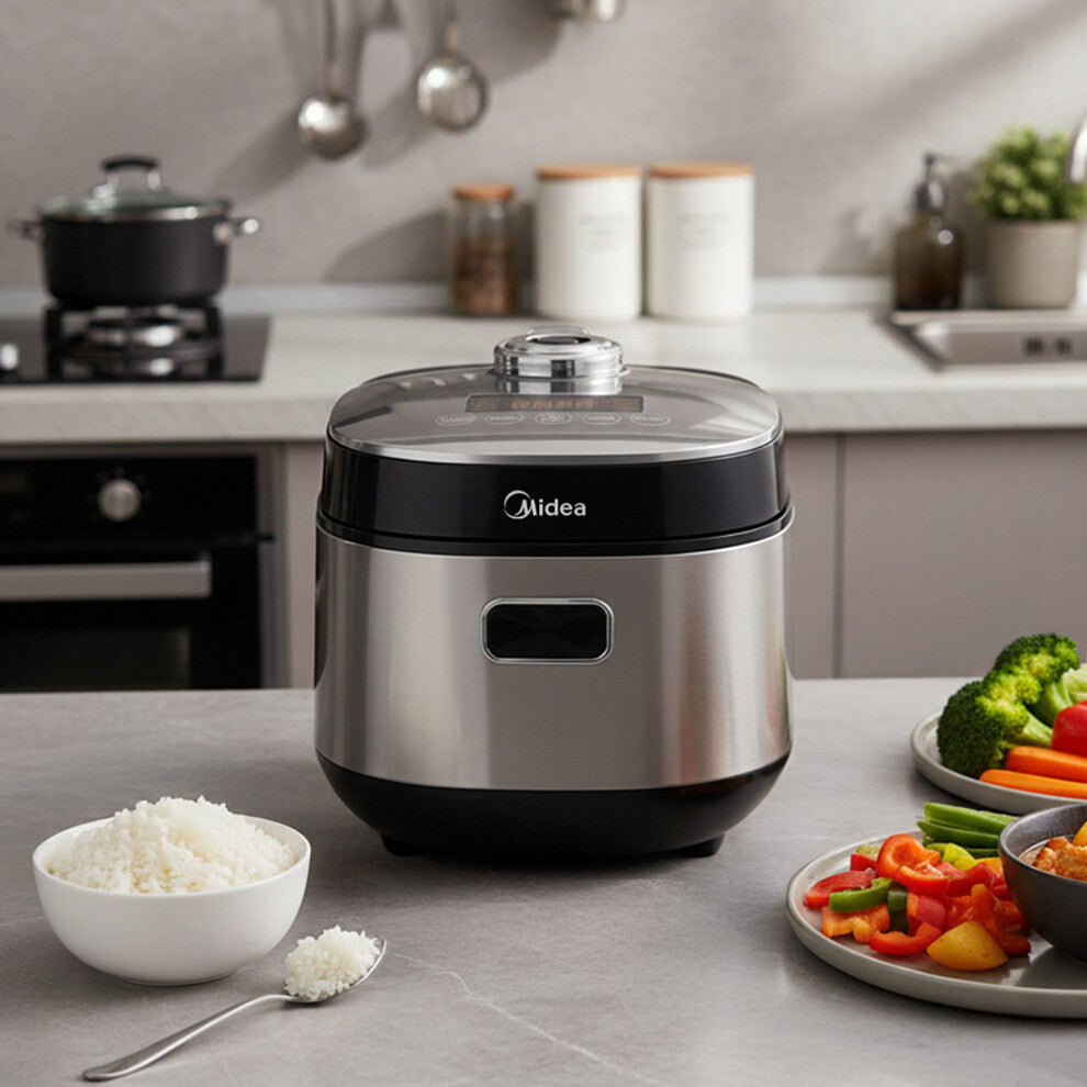 Multi‑Function Digital Rice Cooker – 9 Cooking Functions, Compact Stainless Steel Design - Truly Yours