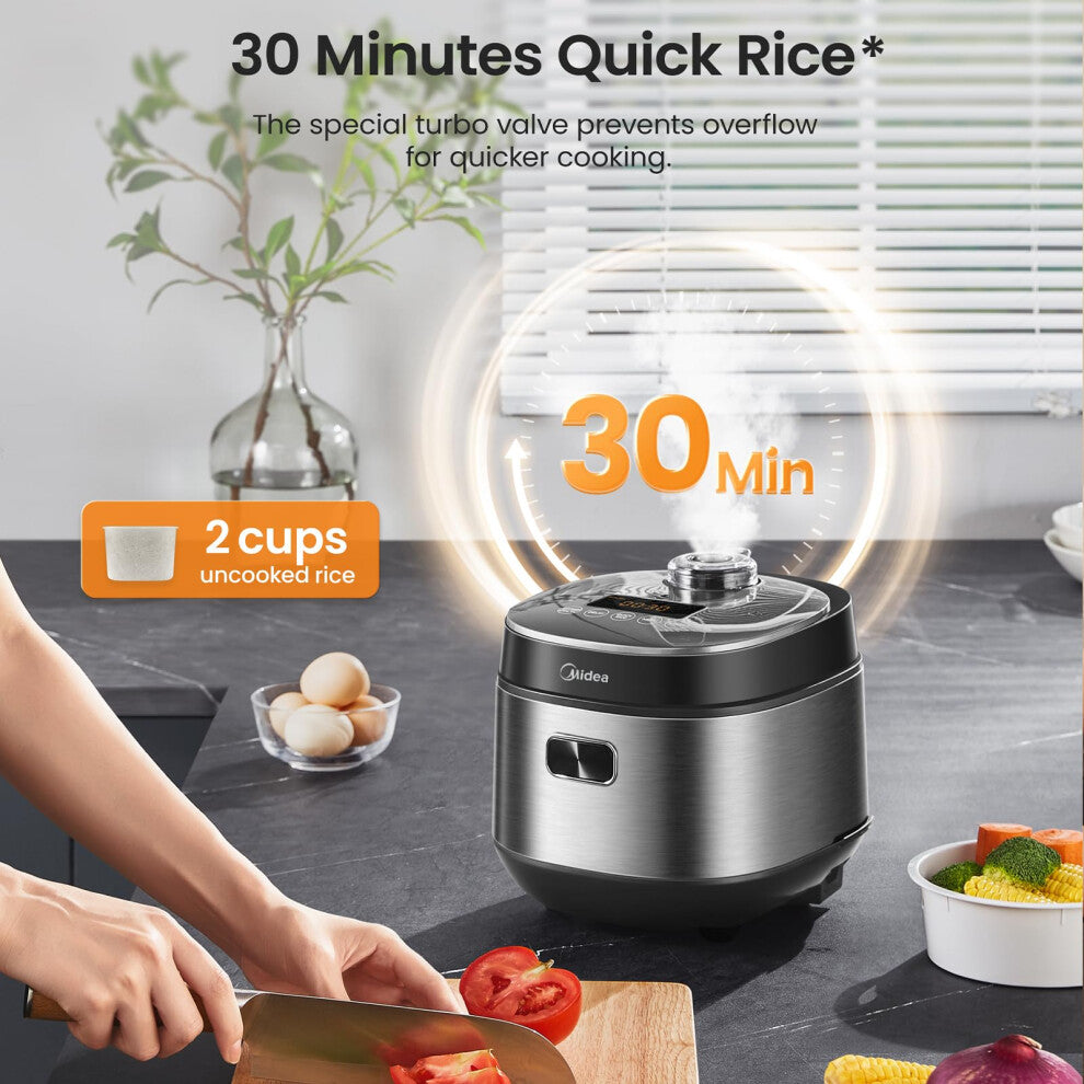 Multi‑Function Digital Rice Cooker – 9 Cooking Functions, Compact Stainless Steel Design - Truly Yours