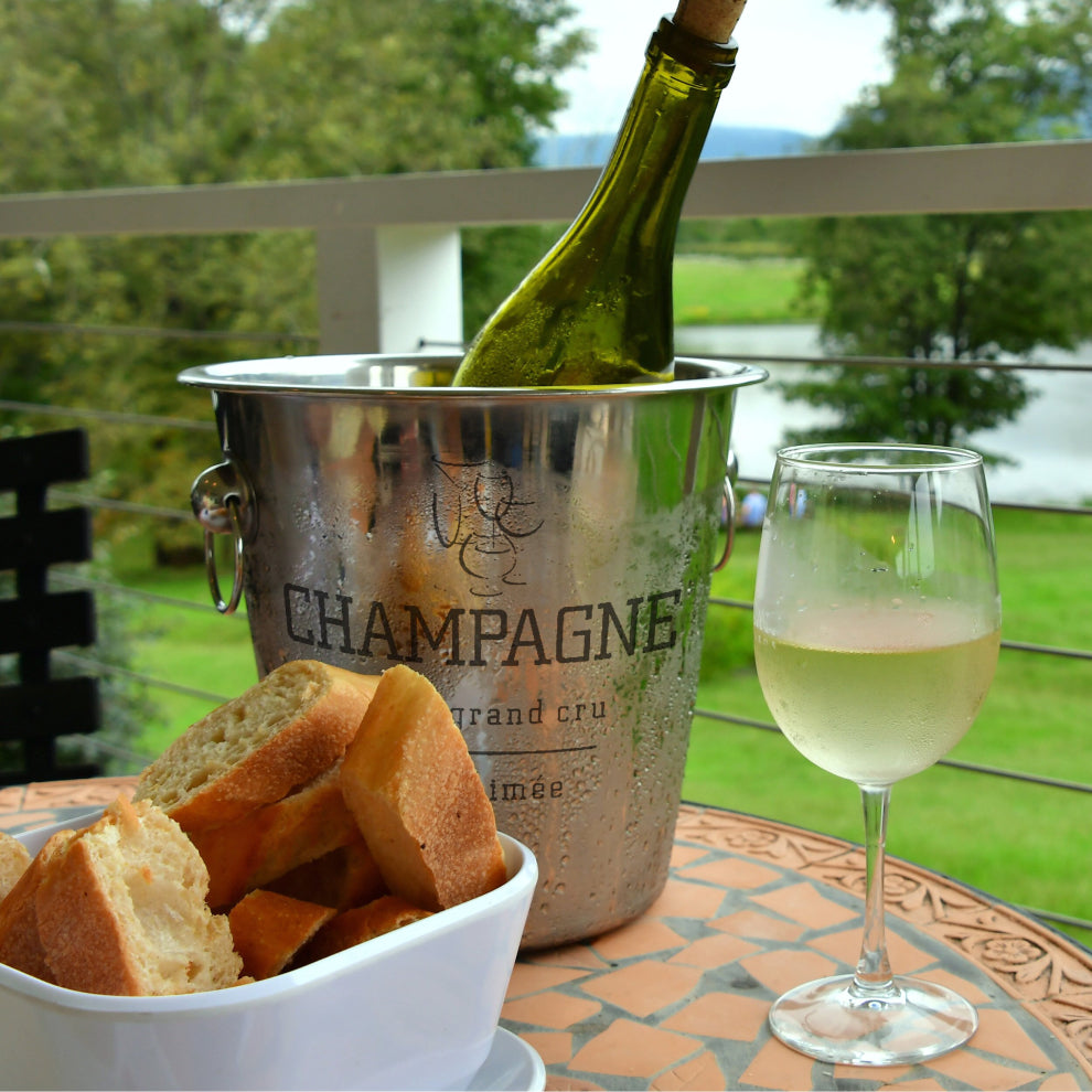 Geezy Stainless Steel French Silver Champagne & Wine Ice Bucket - Truly Yours