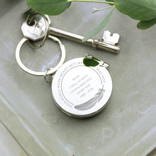 Personalised In Loving Memory Round Photo Keyring - Truly Yours