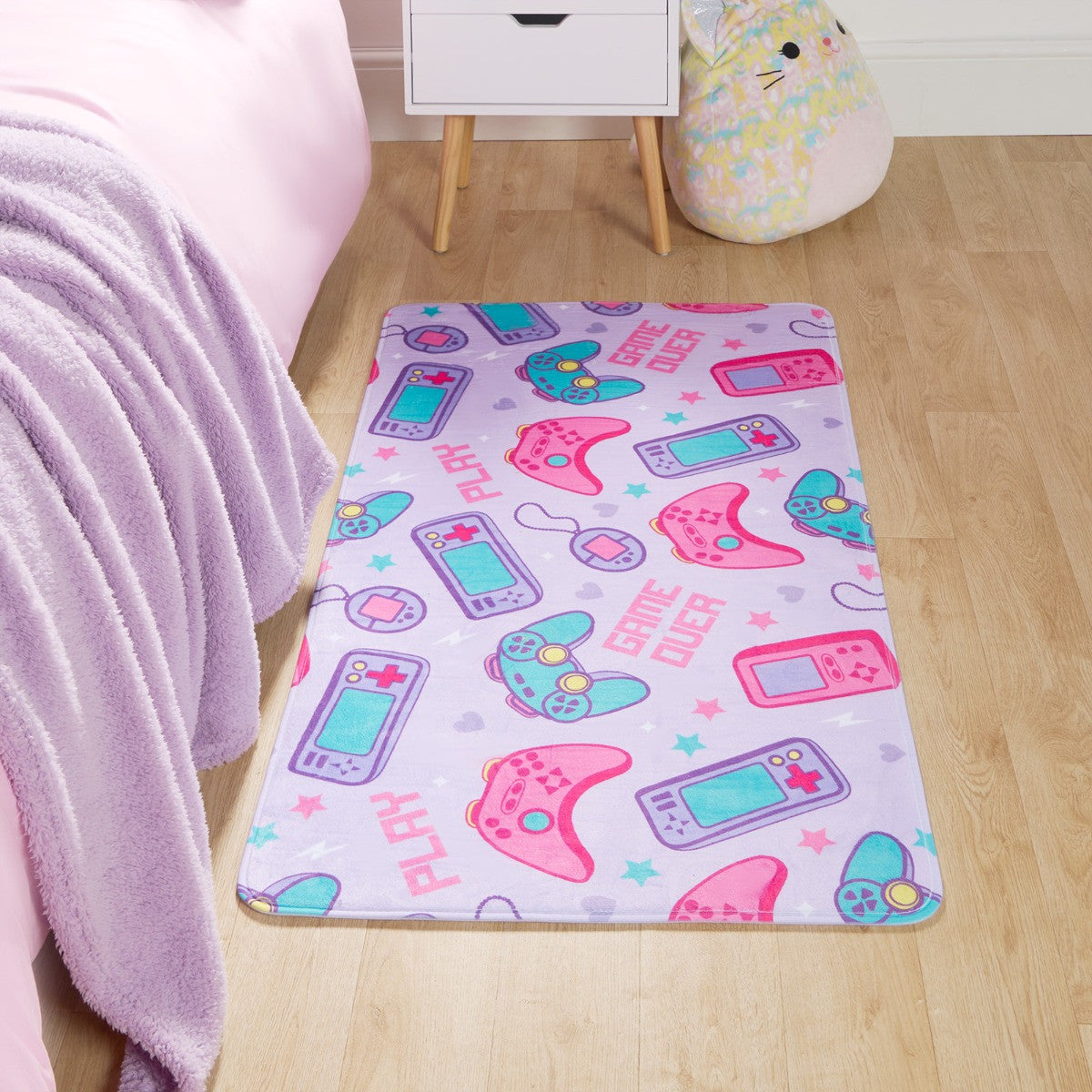 Kids Washable Supersoft Gaming Rug - Lilac - Truly Yours
