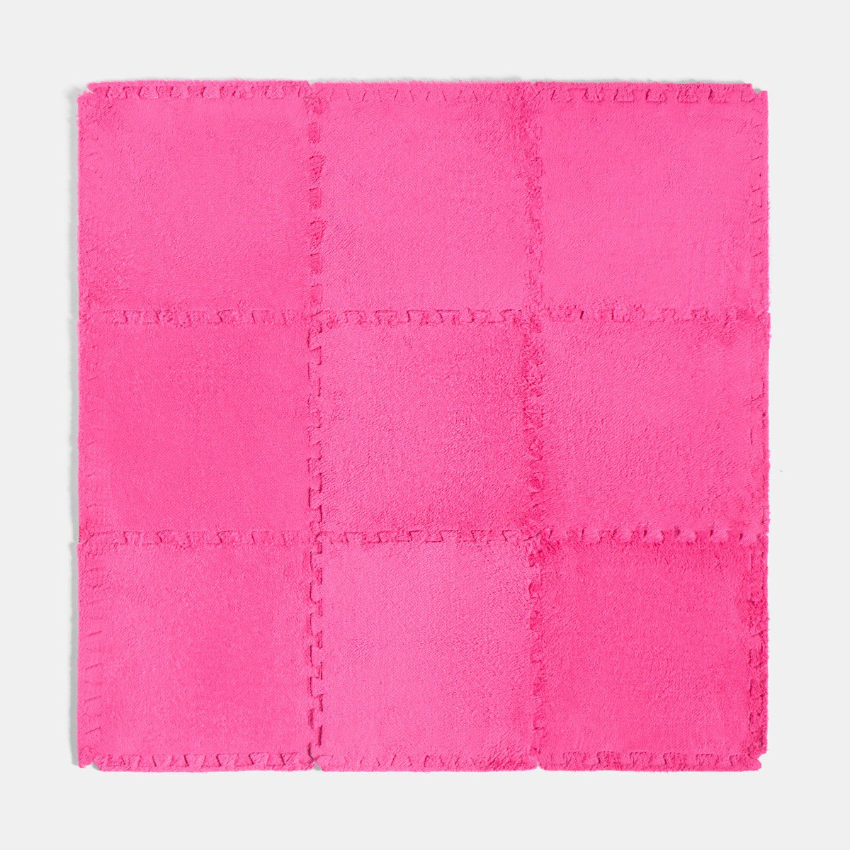 9 Piece Interlocking Teddy Tiles - Hot Pink - Truly Yours