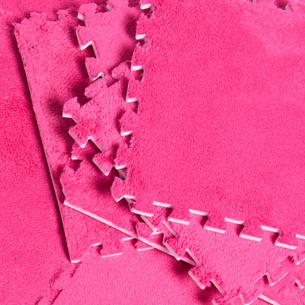 9 Piece Interlocking Teddy Tiles - Hot Pink - Truly Yours