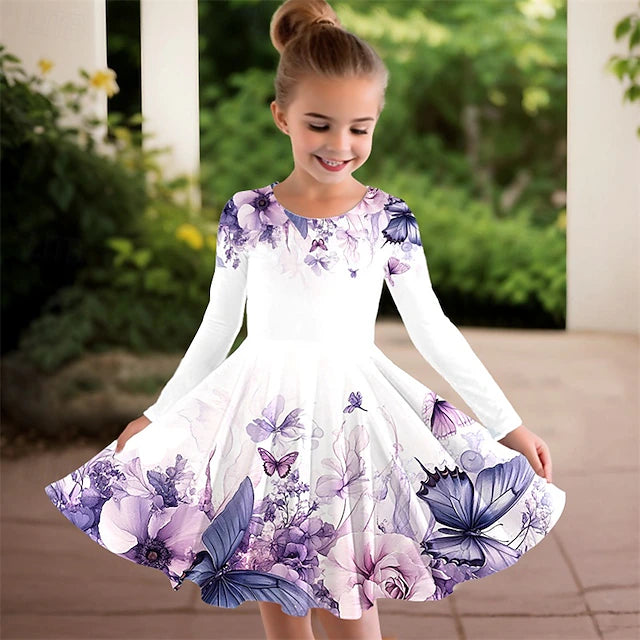 Girls Butterfly Blossom Skater Dress - Truly Yours