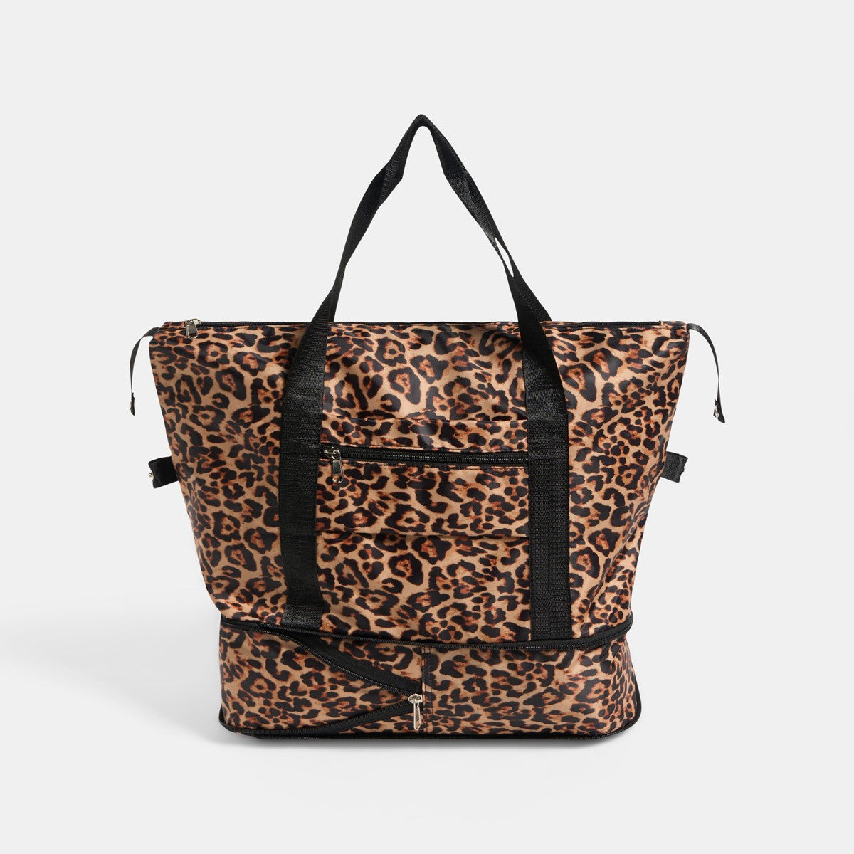 Leopard Print Overnight Weekend Travel Bag - Natural - Truly Yours