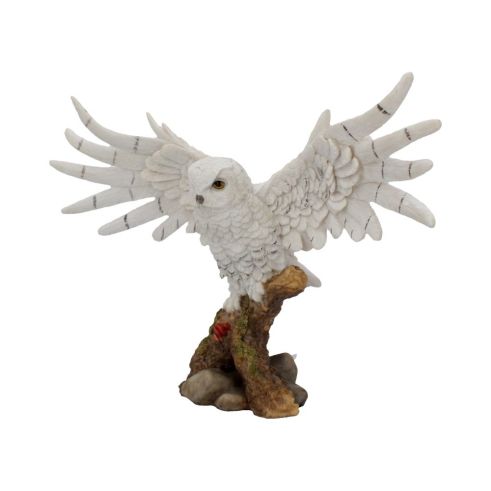 Snowy Rest Beautiful Snowy Owl Figure 38cm Figurine