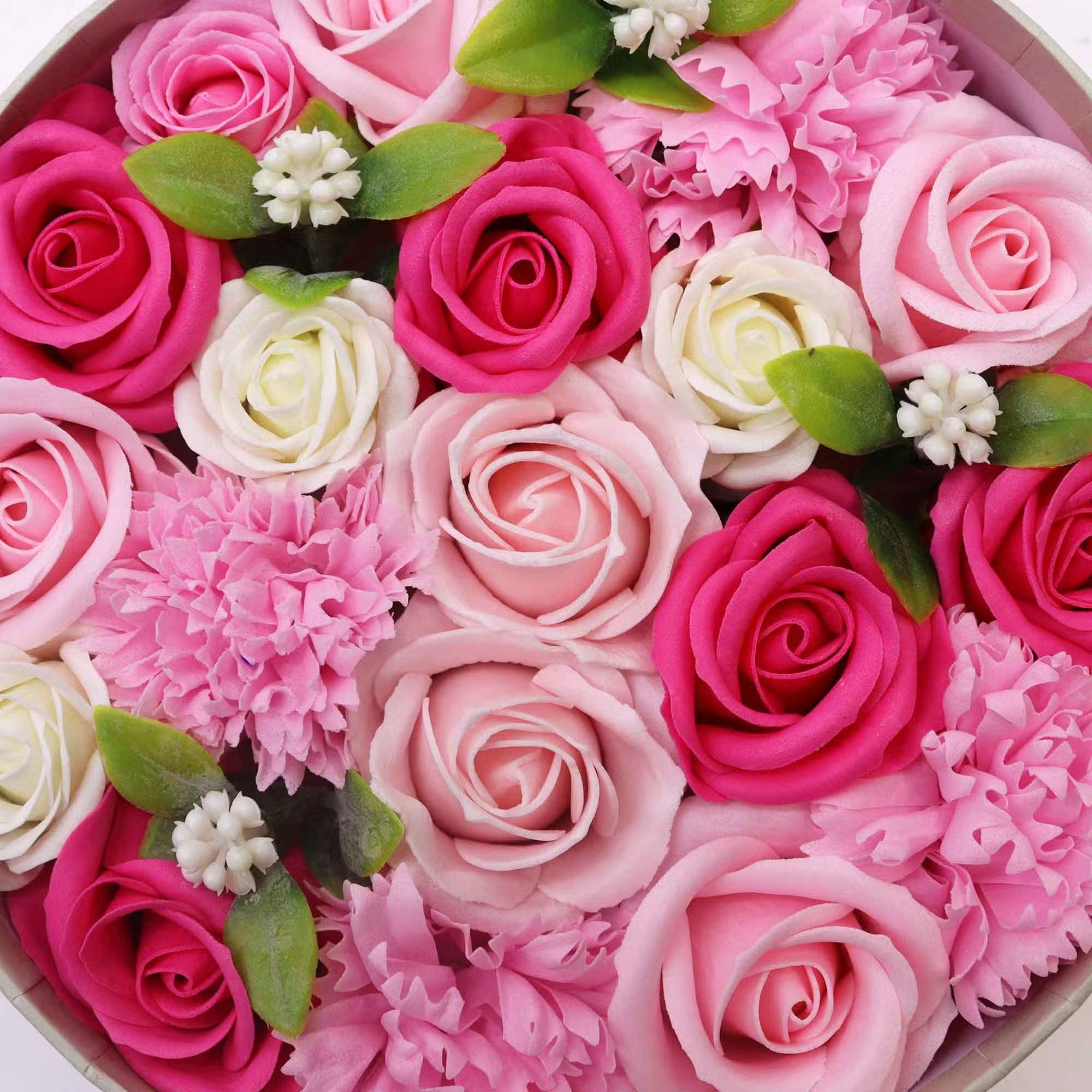 Round Box - Baby Blessings - Pinks Soap Flower Gift Boxes
